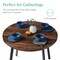 Best Choice Products 35.5in Mid-Century Modern Round Dining Table w/ Steel Legs, Adjustable Feet